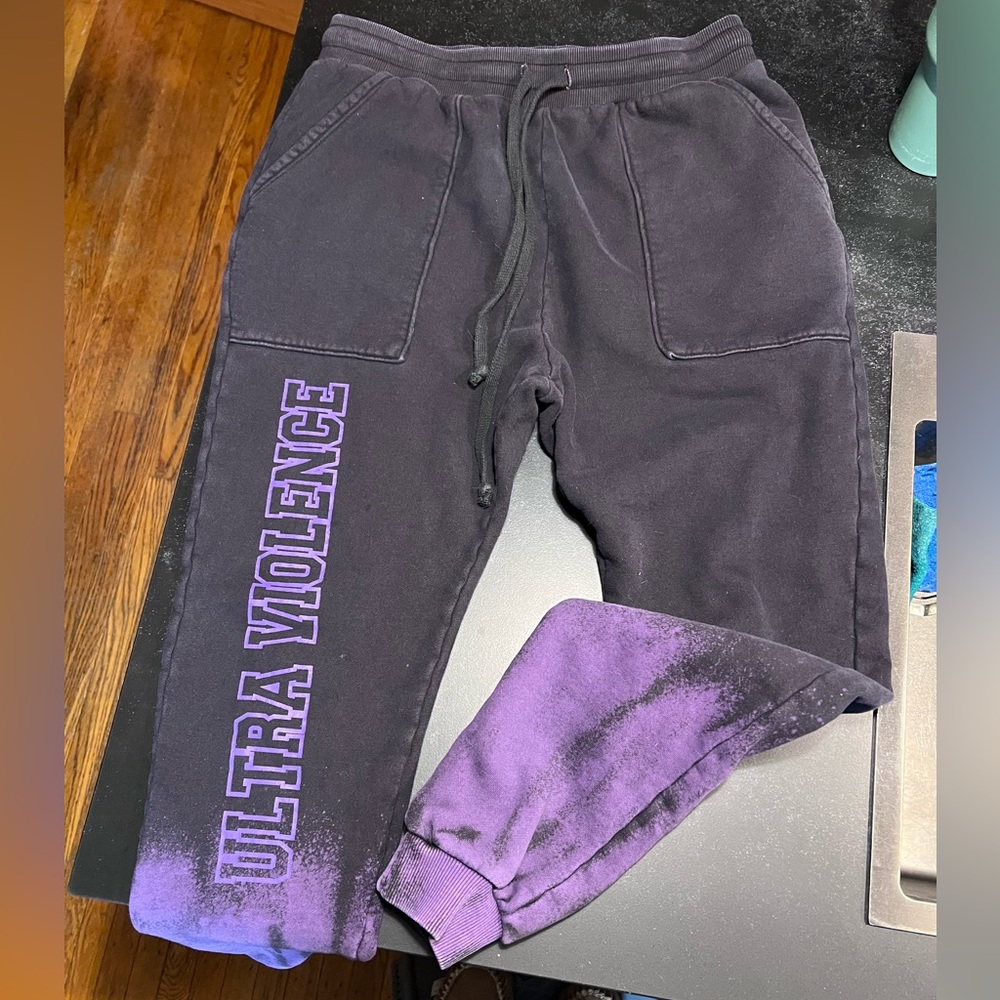 Men’s RIGF Ultra Violence Joggers in Purple and Black